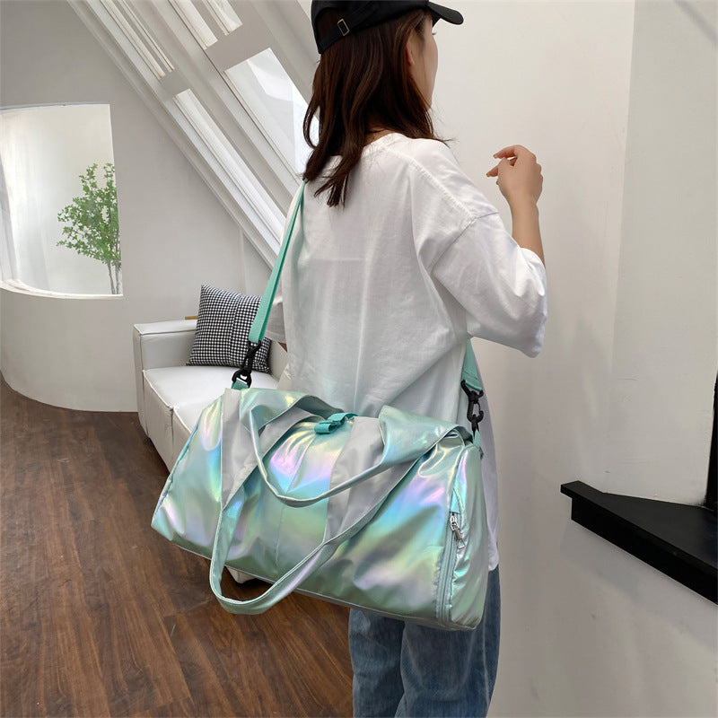 Iridescent Multi-Pocket Travel Tote Bag Siopsrl