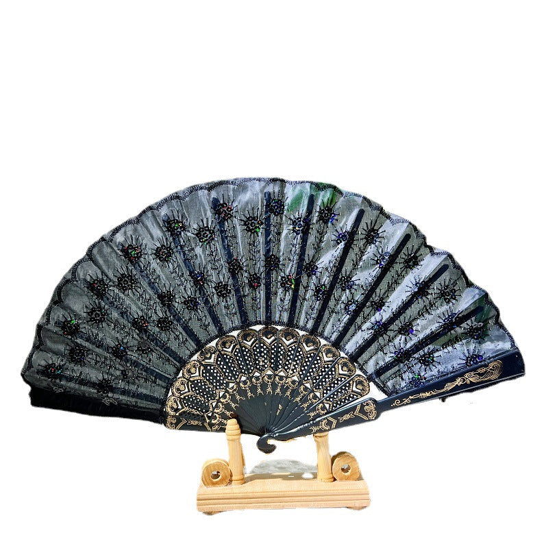 Siopsrl | Women's folding fan with artistic decorations Siopsrl