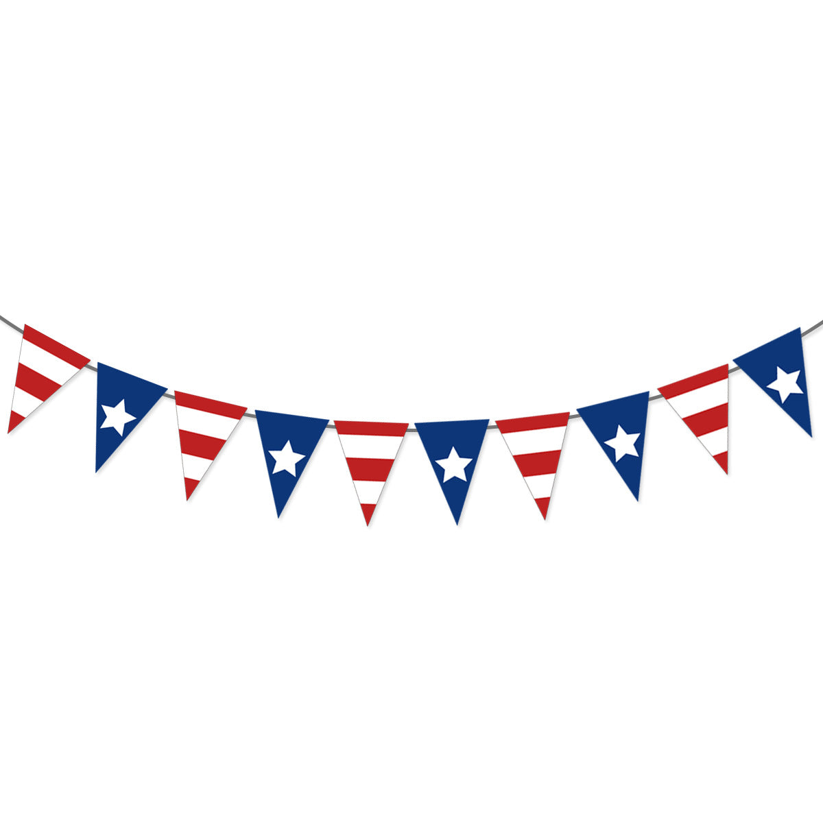 Siopsrl | Unisex nan bunting with star motifs and stripes, weatherproof polyester party decoration Siopsrl