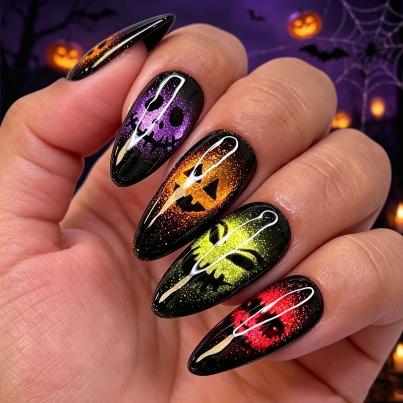 Halloween-Themed Press-On Nail Art Set Siopsrl