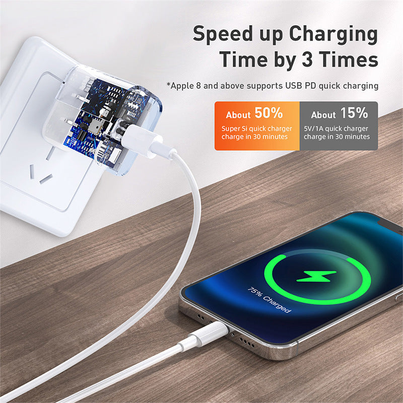Siopsrl | USB-C PD fast wall charger single-port compact travel adapter Siopsrl