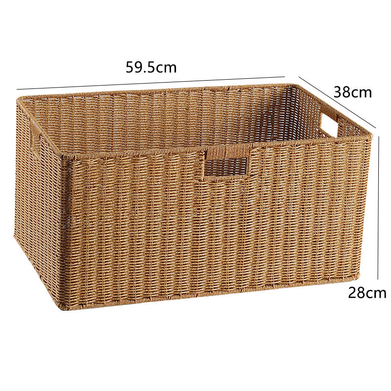 Handcrafted Rectangular Wicker Storage Bin Siopsrl