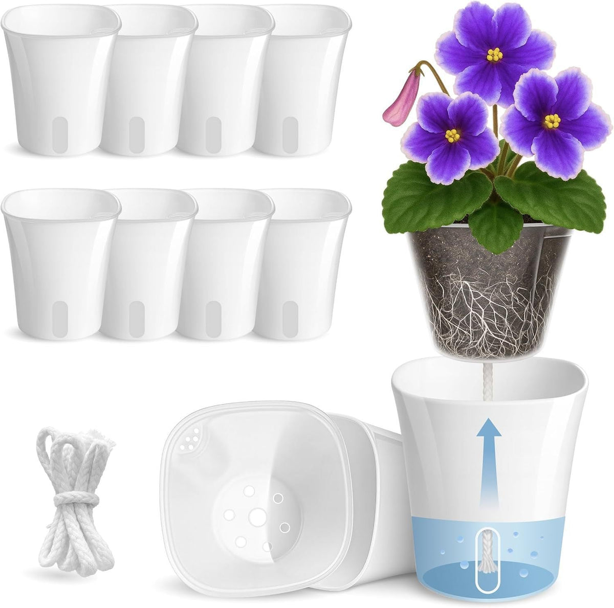 Self-Watering Plant Pot Set Siopsrl