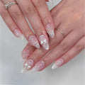Siopsrl | Elegant Lace Design Nail Extensions Siopsrl