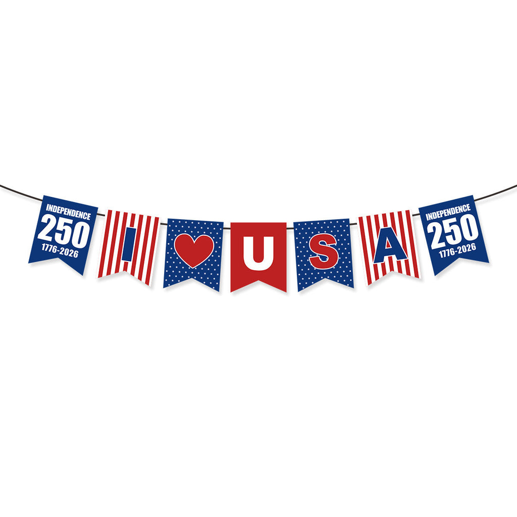 Siopsrl | Unisex nan bunting with star motifs and stripes, weatherproof polyester party decoration Siopsrl