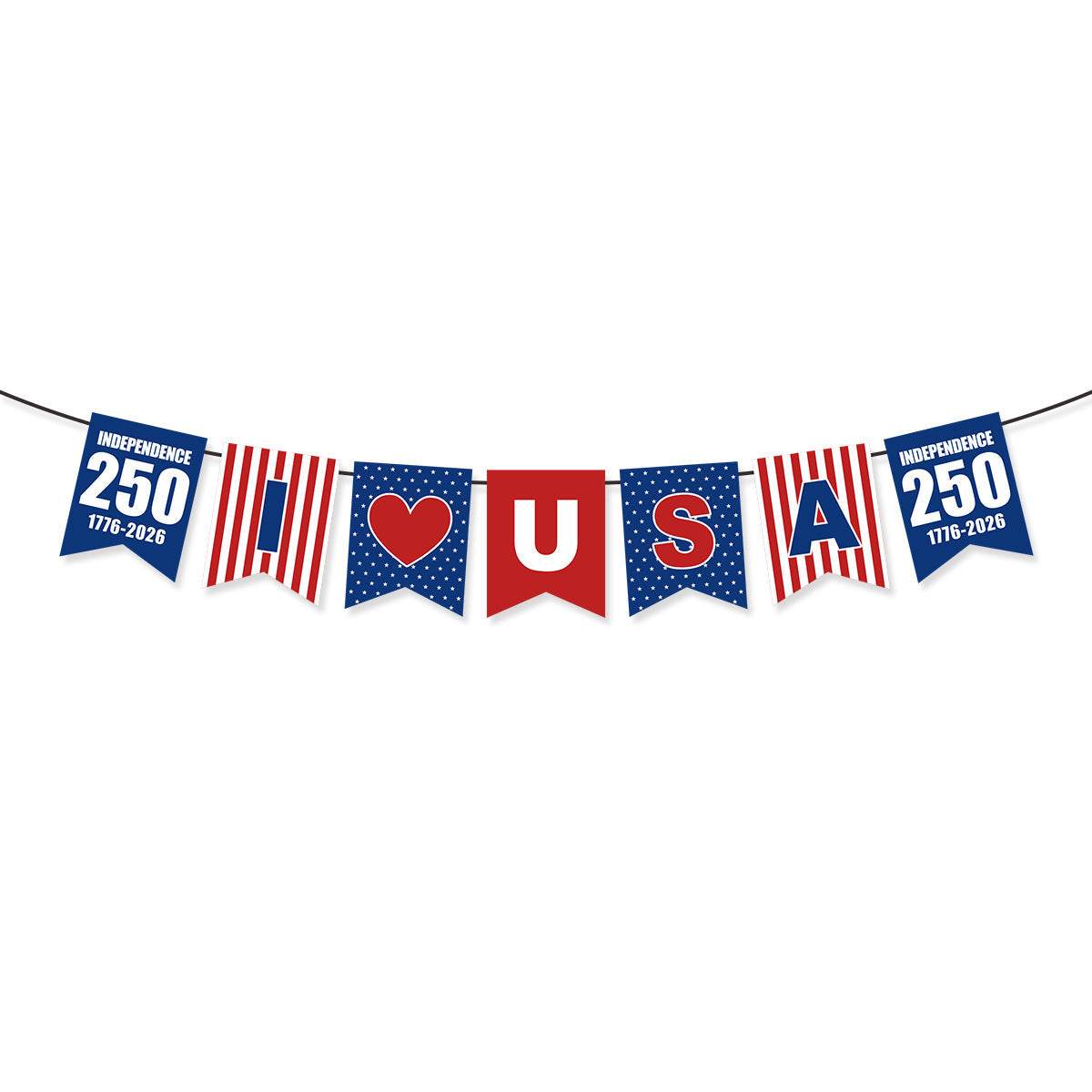 Siopsrl | Unisex nan bunting with star motifs and stripes, weatherproof polyester party decoration Siopsrl