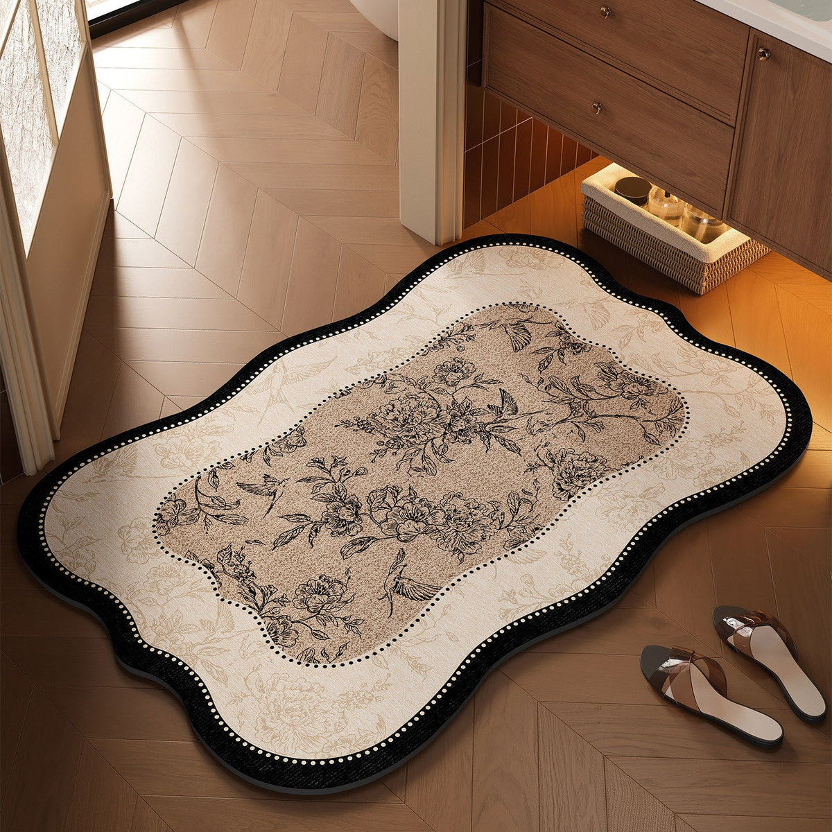 Siopsrl | Floral Design Bathroom Mat Siopsrl