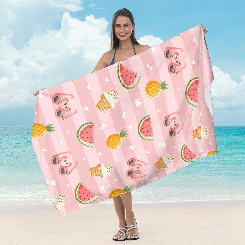 Siopsrl | Beach towel with tropical leaf design Siopsrl