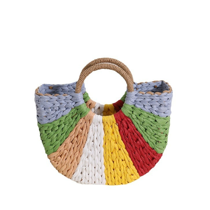 Siopsrl | Handmade wicker bag with colorful pattern Siopsrl