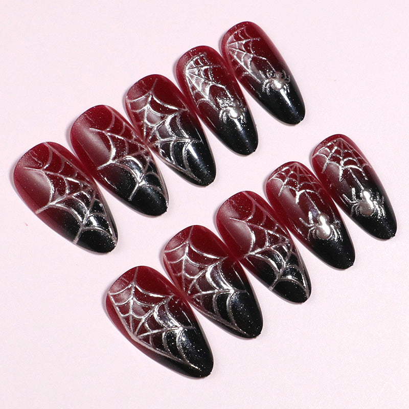 Siopsrl | Artistic Spooky-Themed Press-On Nails Siopsrl