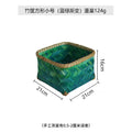 Women's square storage basket made of handwoven natural material Siopsrl