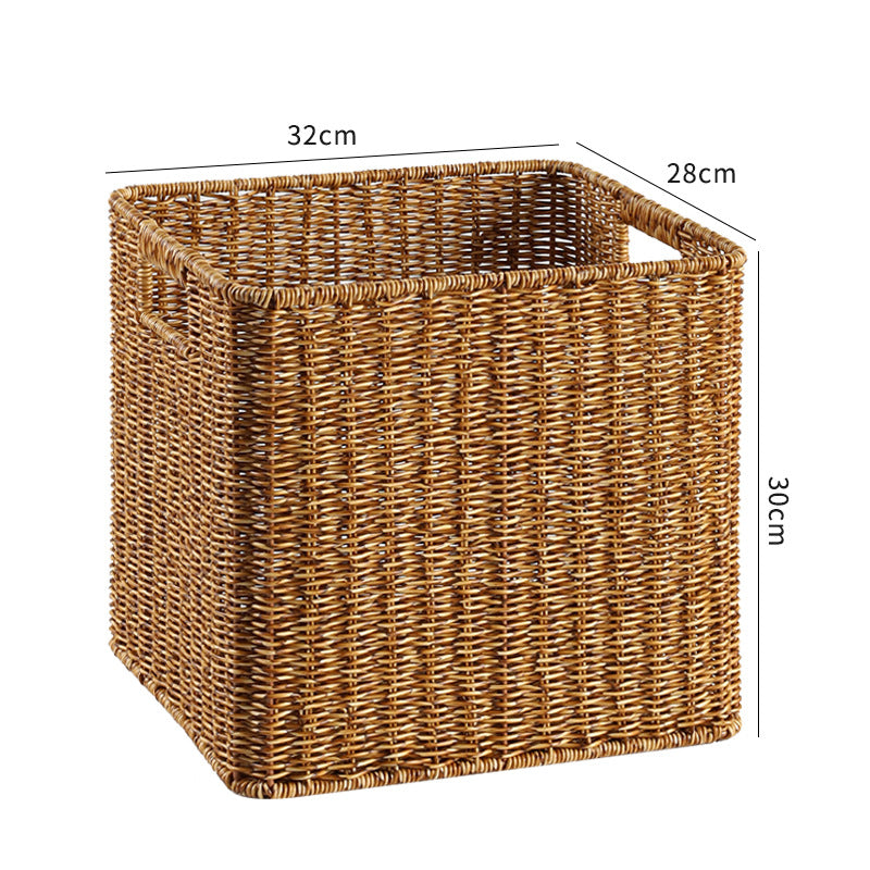 Handcrafted Rectangular Wicker Storage Bin Siopsrl