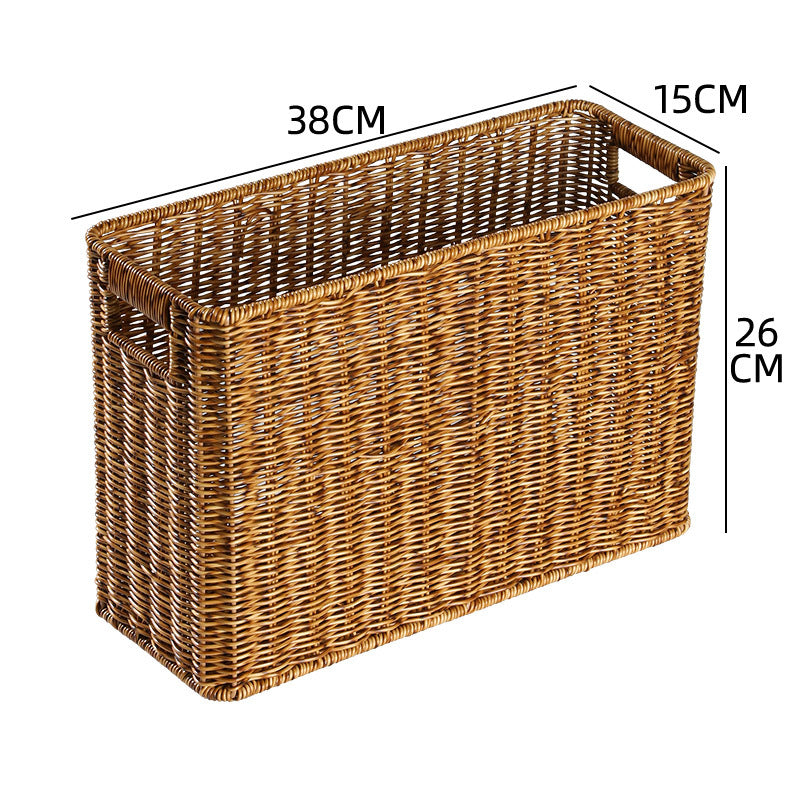Handcrafted Rectangular Wicker Storage Bin Siopsrl
