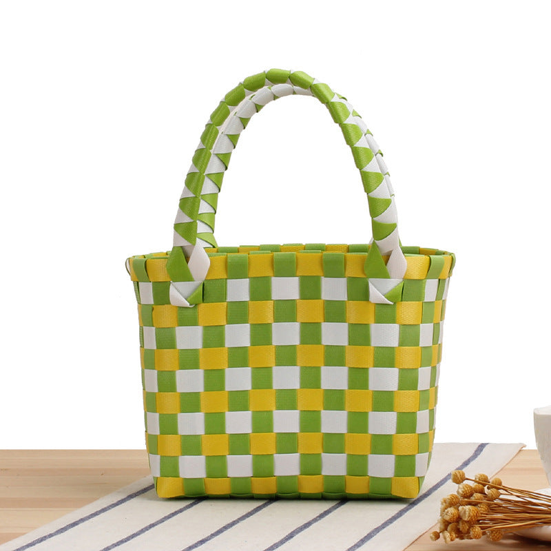 Siopsrl | Handcrafted Tote Bag in Modern Check Pattern Siopsrl