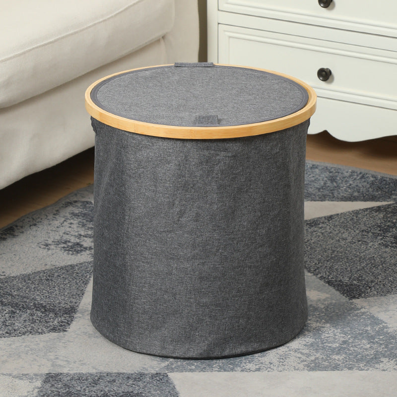 Practical laundry container with bamboo lid Siopsrl