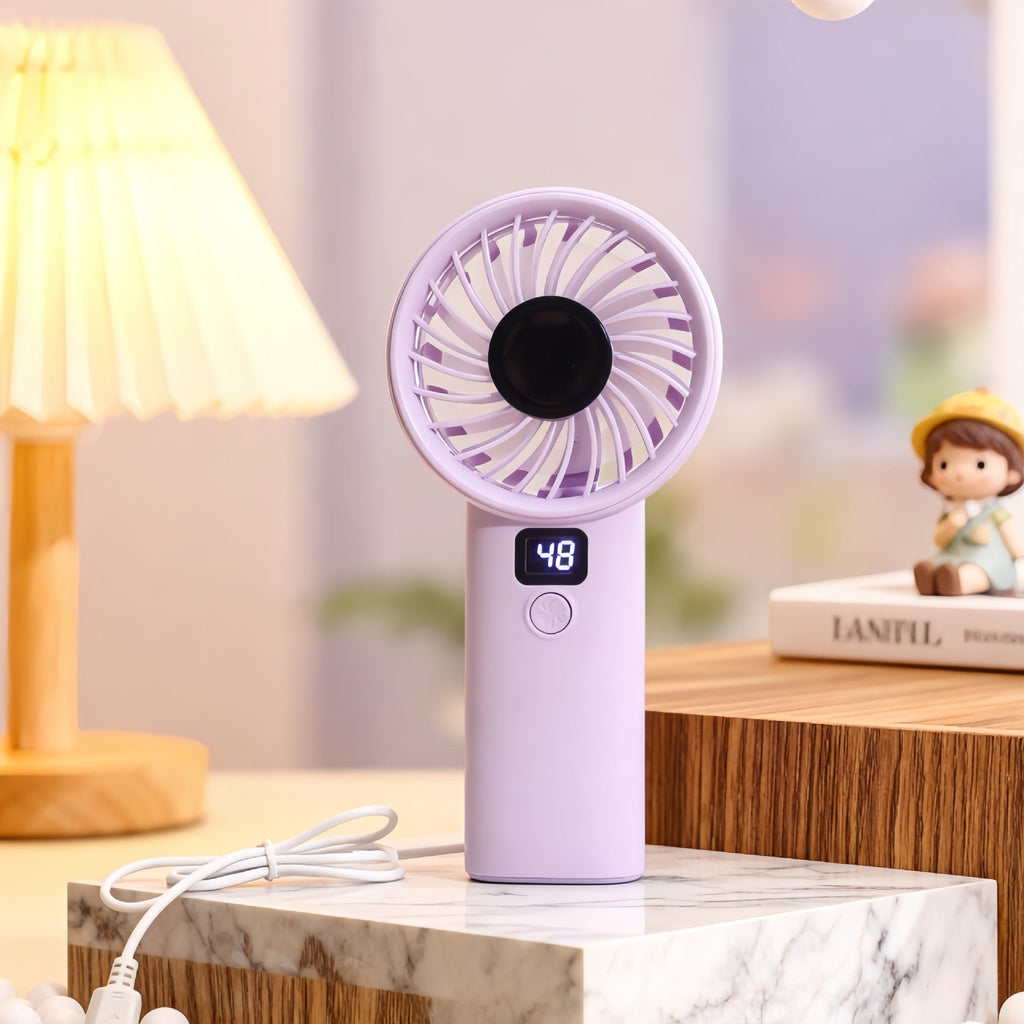 Siopsrl | Portable Mini Handheld Fan with Digital Speed Display Siopsrl