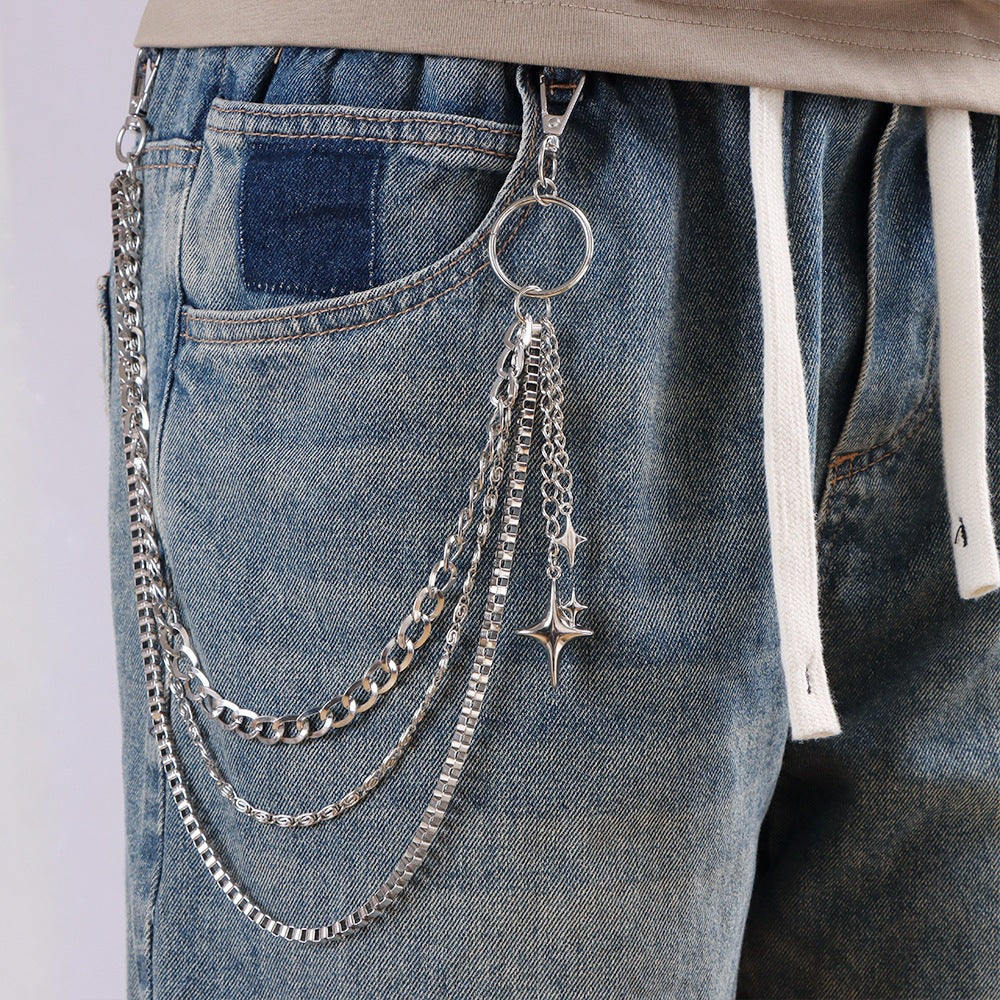 Siopsrl | Fashionable keychain chain with sparkling stars Siopsrl