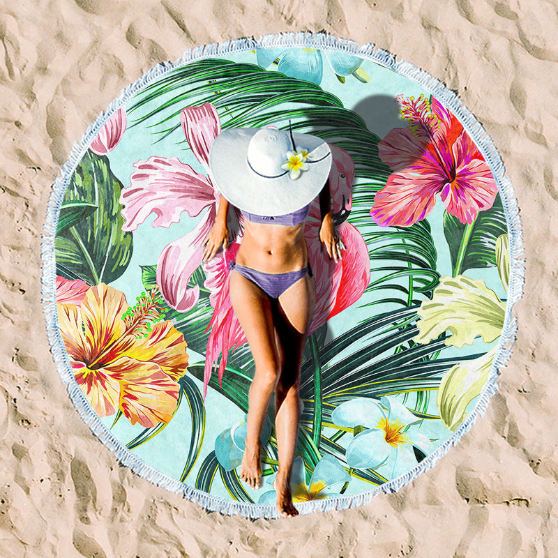 Siopsrl | Rundstrand towel with unique sunset design Siopsrl