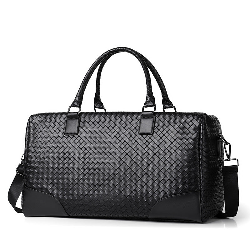 Siopsrl | Woven Leather Travel Duffel Siopsrl