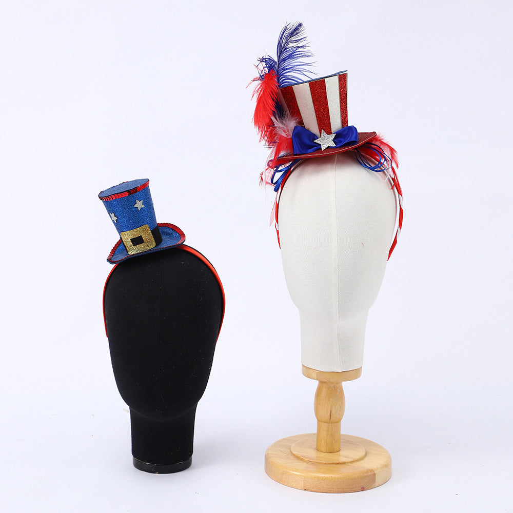 Siopsrl | Unisex nan more patriotic mini cylinder headband for carnival and themed parties Siopsrl