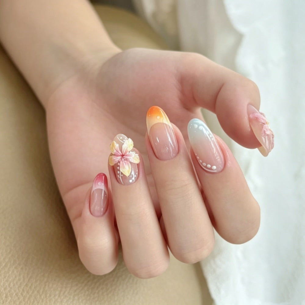 Siopsrl | Floral and Ombre Press-On Nail Art Set Siopsrl