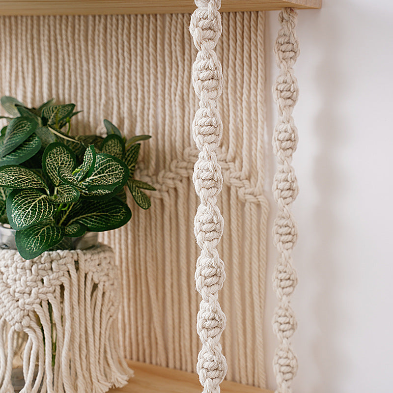 Macrame Wall Organizer with Shelves Siopsrl