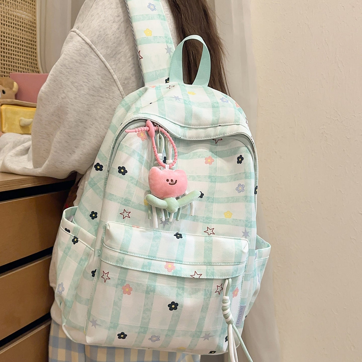 Siopsrl | Floral Patterned Everyday Backpack Siopsrl