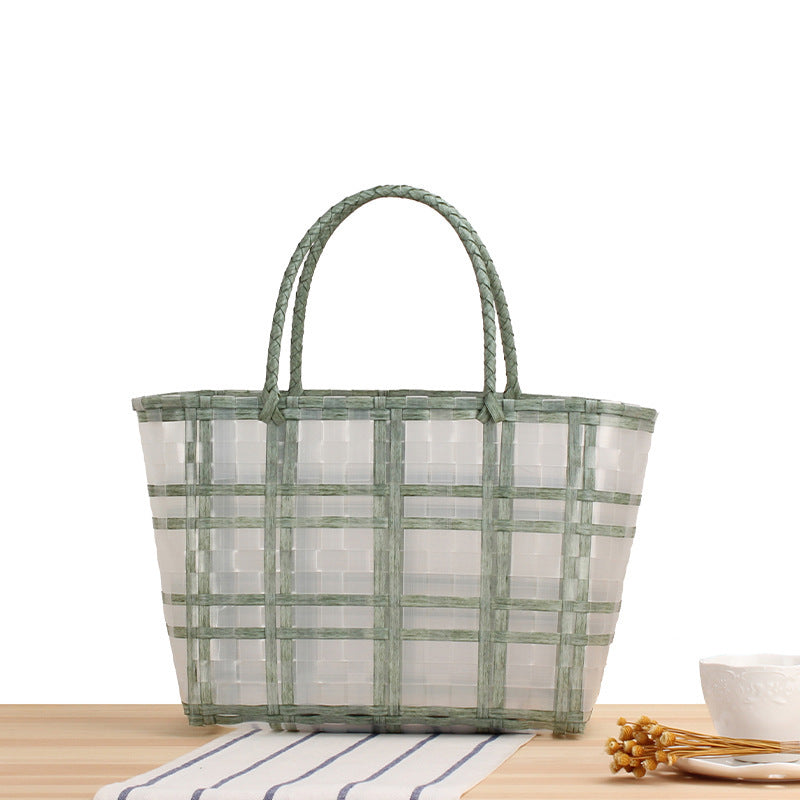 Siopsrl | Modern basket bag with refined stripes Siopsrl