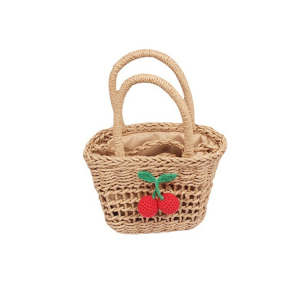 Siopsrl | Basket bag with hand-knotted appliqués Siopsrl