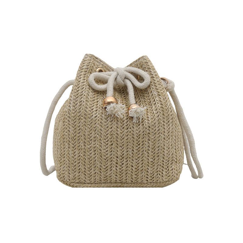 Bohemian Straw Bucket Bag Siopsrl