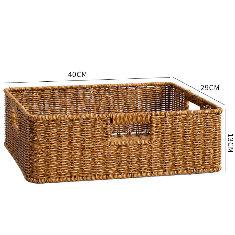 Handcrafted Large Rectangular Wicker Storage Basket Siopsrl