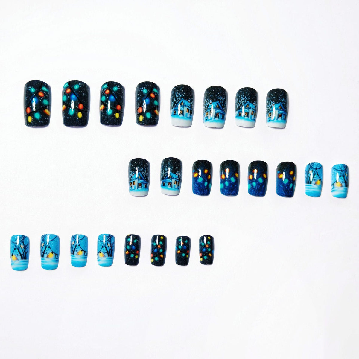 Siopsrl | Winter Art Nails with Festive Snow Motif Siopsrl