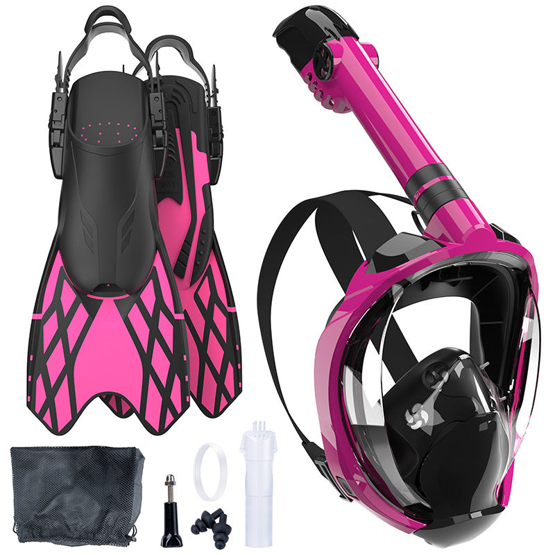 Siopsrl | Snorkeling equipment with highly flexible fins and full face mask Siopsrl