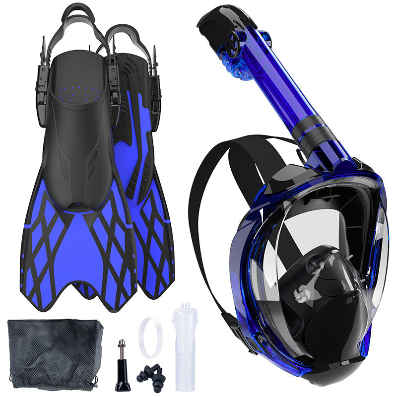 Siopsrl | Snorkeling equipment with highly flexible fins and full face mask Siopsrl