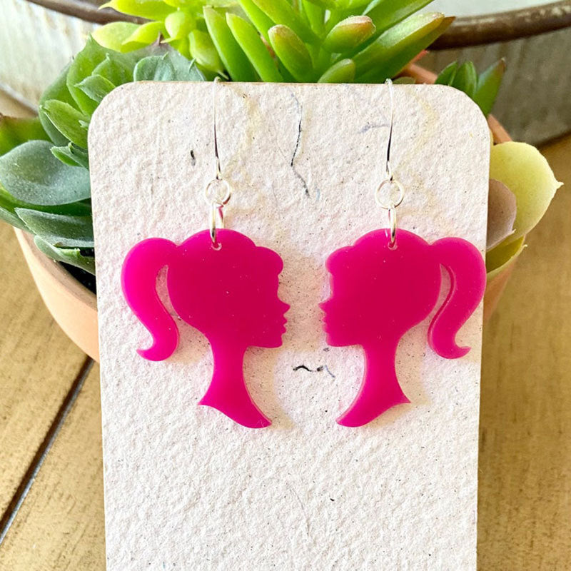 Heart-Shaped Glitter Earrings Siopsrl