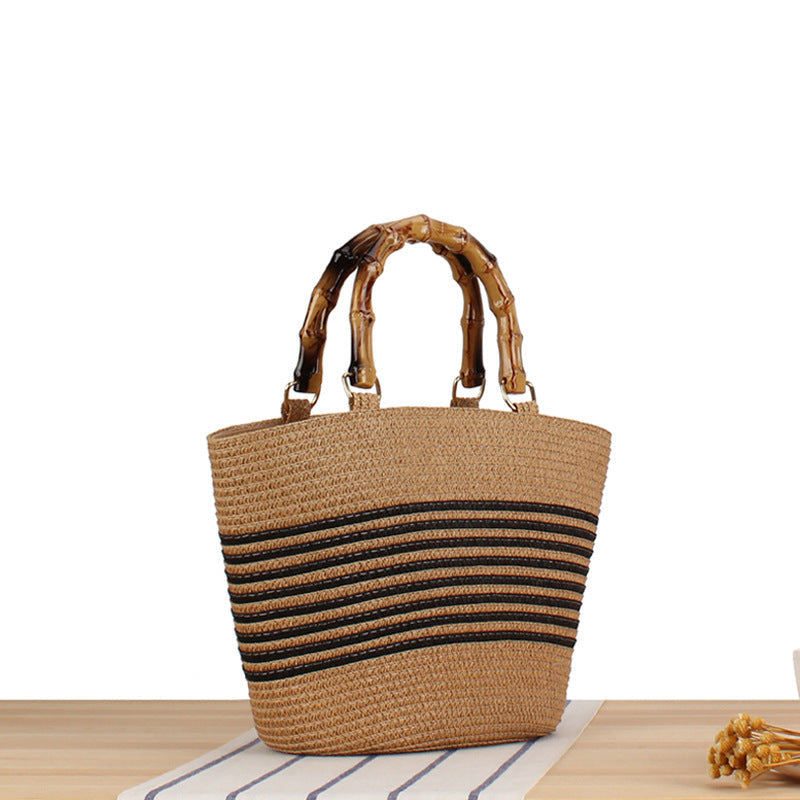 Siopsrl | Handmade basket bag with bamboo handles Siopsrl