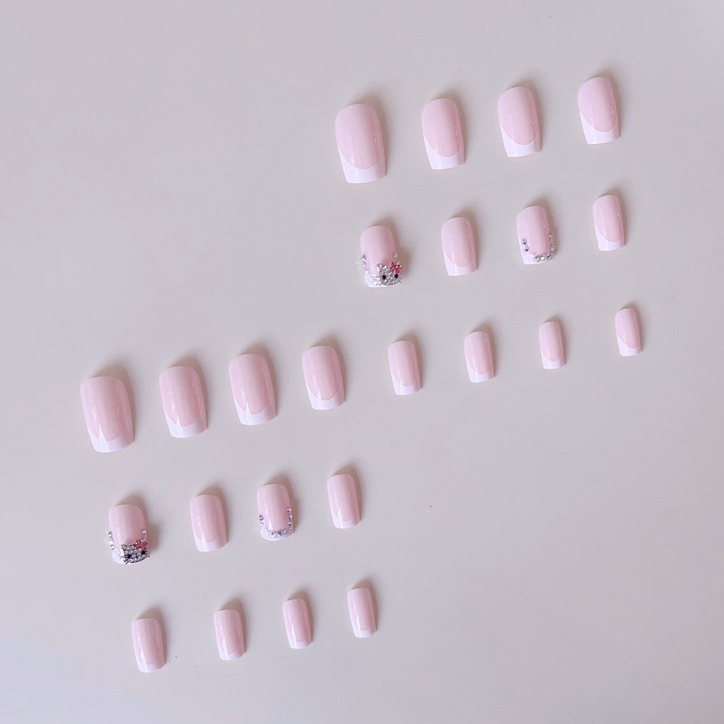 Siopsrl | Artificial nail set with stylish rhinestone decorations Siopsrl