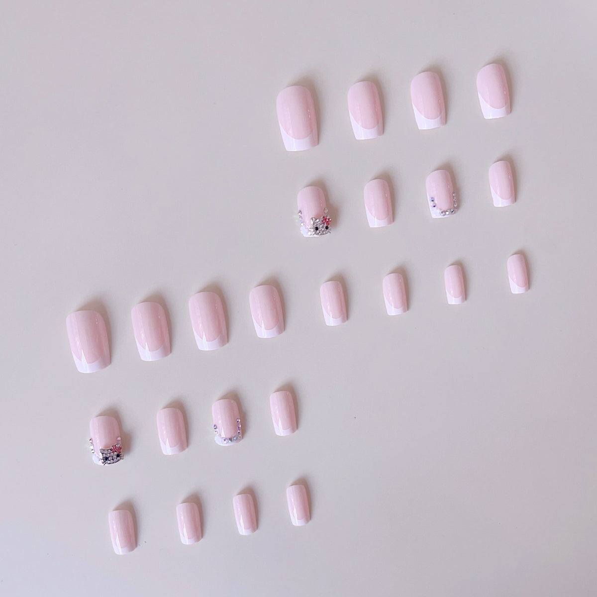 Siopsrl | Artificial nail set with stylish rhinestone decorations Siopsrl