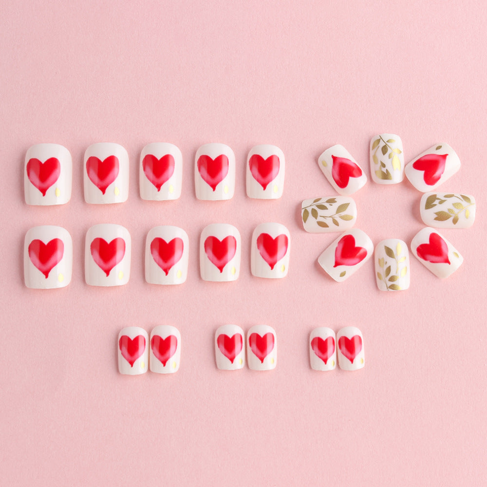 Siopsrl | Romantic Heart-Designed Press-On Nail Art Set Siopsrl