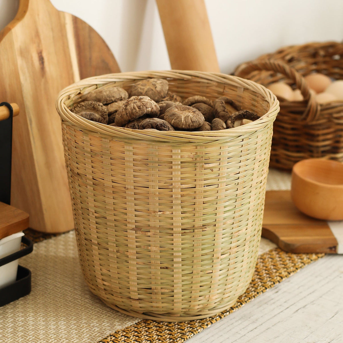 Natural Woven Waste Bin Siopsrl