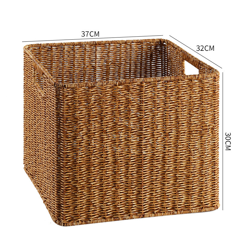 Handcrafted Rectangular Wicker Storage Bin Siopsrl