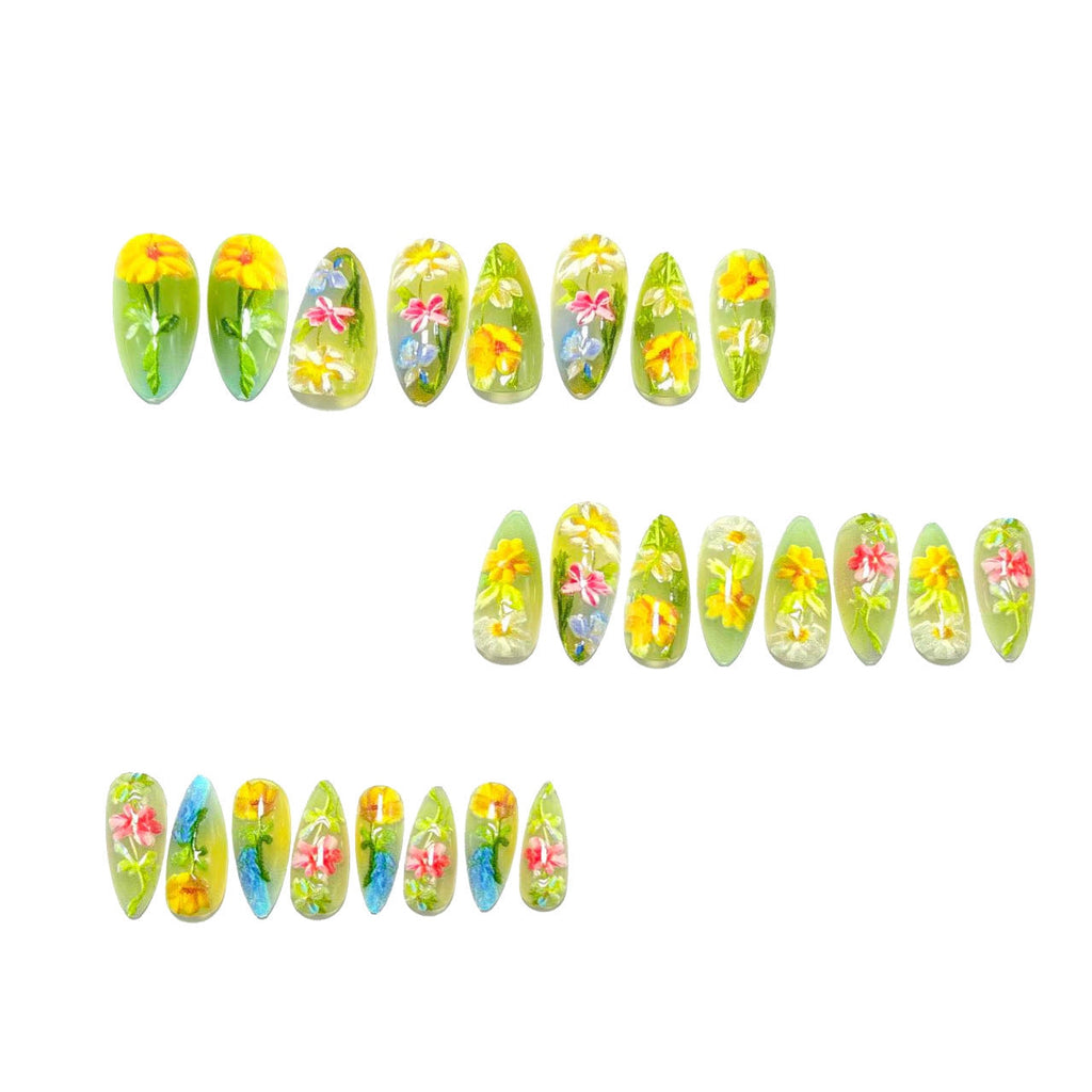 Siopsrl | Artificial nail with cheerful floral design Siopsrl