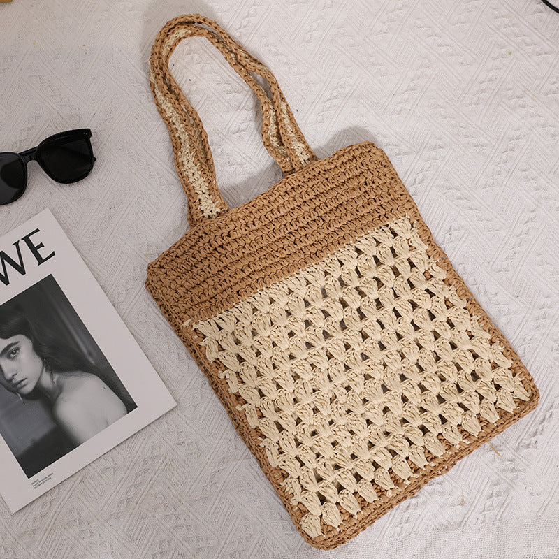 Siopsrl | Hand-knotted tote bag in modern net design Siopsrl
