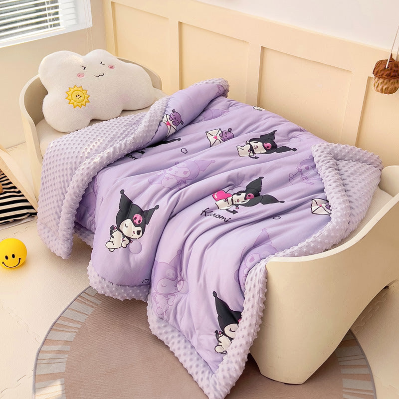 Girls cuddly blanket with versatile animal motif Siopsrl