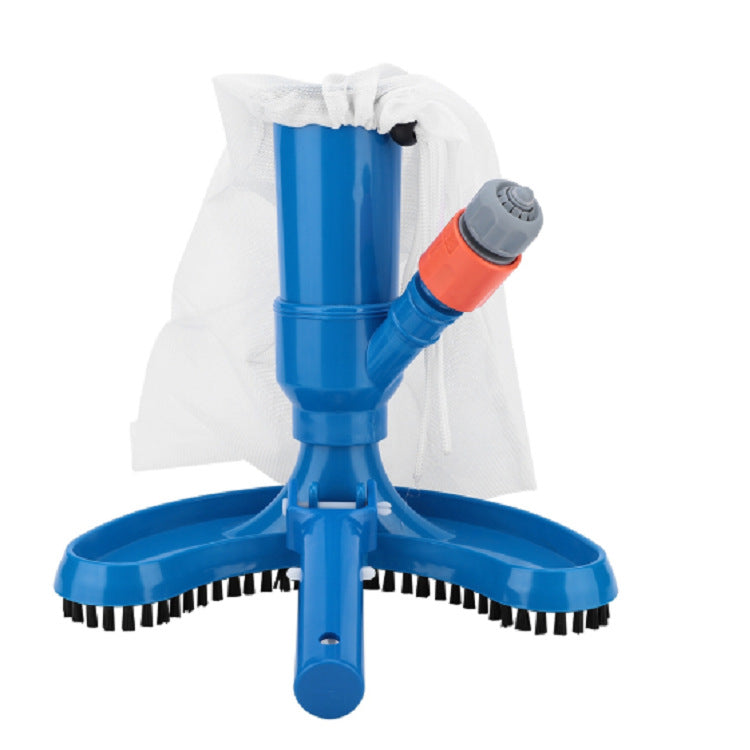 Siopsrl | Telescopic pool vacuum head with heavy duty scrubbing bristles and fine mesh debris collection bag Siopsrl