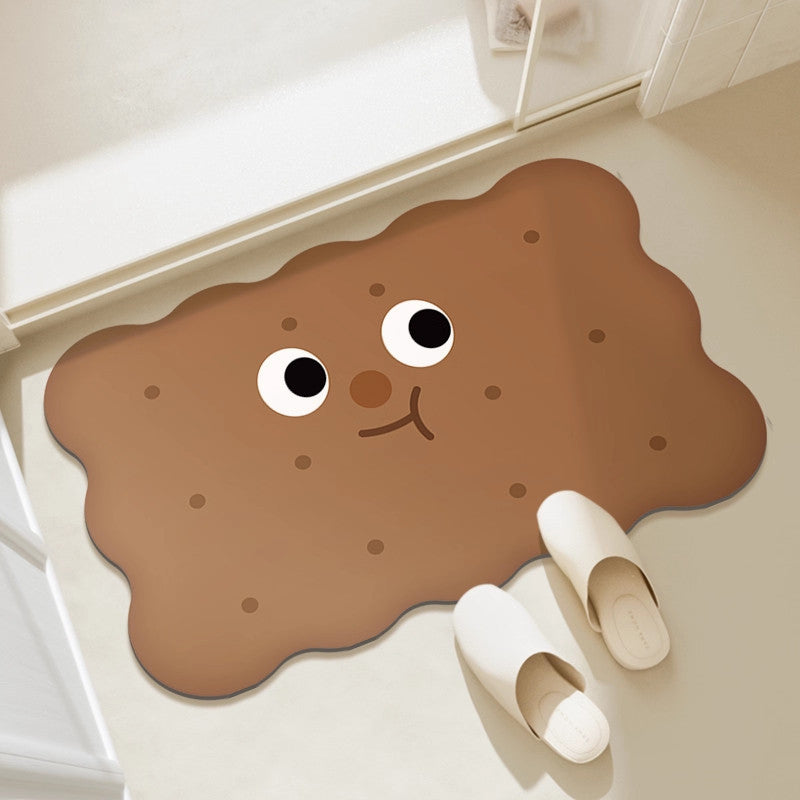 Siopsrl | Plush Cartoon Shaped Cat Floor Bath Mat With Non Slip Backing And Memory Foam Padding