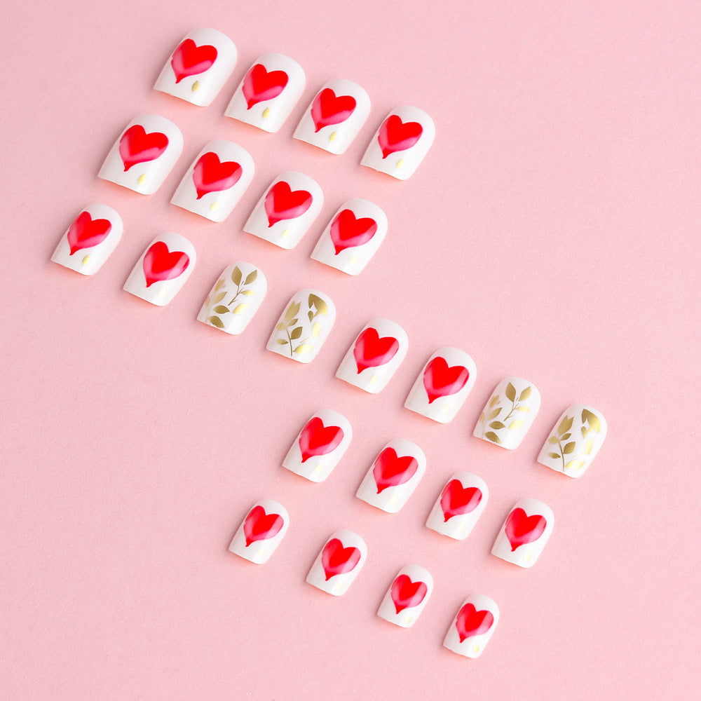 Siopsrl | Romantic Heart-Designed Press-On Nail Art Set Siopsrl