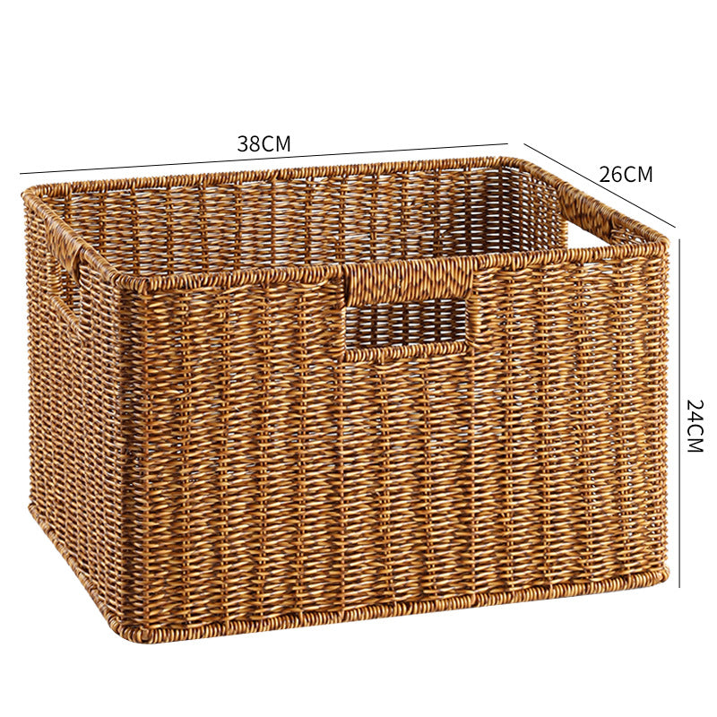 Siopsrl | Woven Storage Basket with Ergonomic Cutout Handles Siopsrl