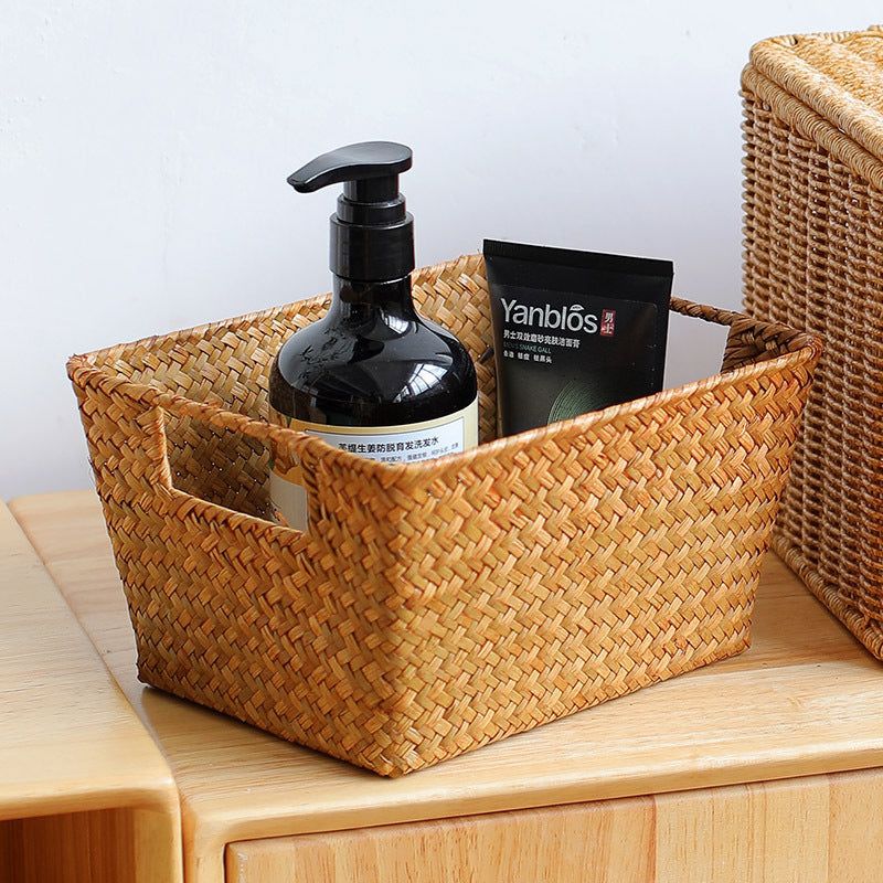 Unisex storage basket made of handwoven natural material Siopsrl