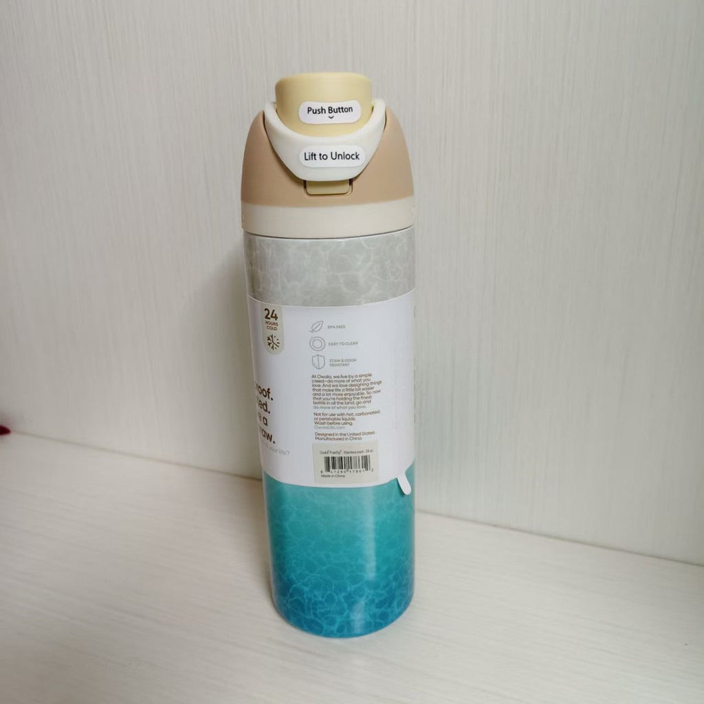 Siopsrl | Insulated Stainless Steel Vacuum Water Bottle With One-Touch Flip Lid And Leakproof Safety Lock